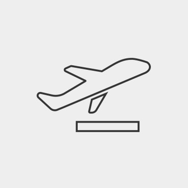 Web sitesi ve grafik tasarımı için simge vektör illüstrasyonunu kaldıran düzlem