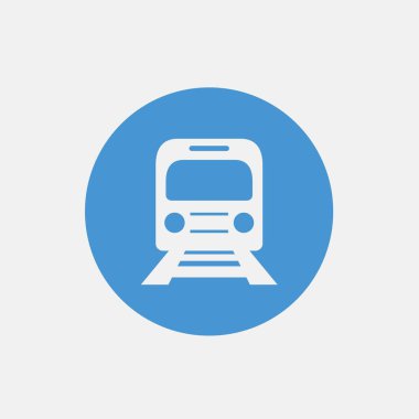 Web sitesi ve grafik tasarımı için tren taşıma ikonu vektör çizimi
