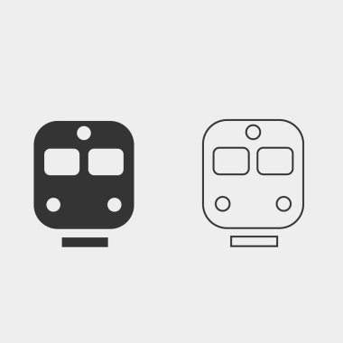 Web sitesi ve grafik tasarımı için tren ikonu vektör illüstrasyonu