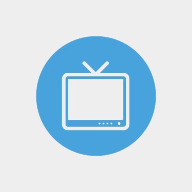 Web sitesi ve grafik tasarımı için TV simgesi vektör illüstrasyonu