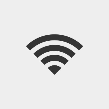 Web sitesi ve grafik tasarımı için wifi kablosuz internet bağlantısı ikonu vektör çizimi