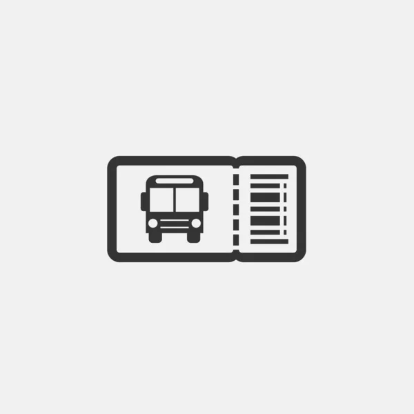 Illustration Vectorielle Icône Ticket Bus Pour Site Web Conception Graphique — Image vectorielle