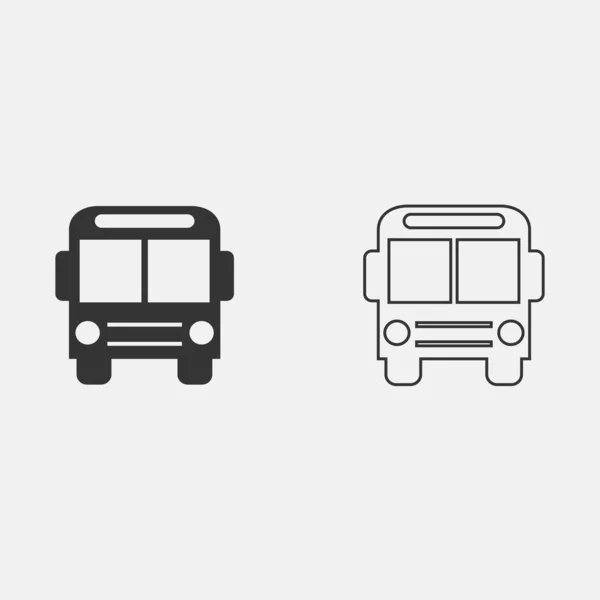 Векторная Иллюстрация Иконок Автобуса Веб Сайта Графического Дизайна — стоковый вектор