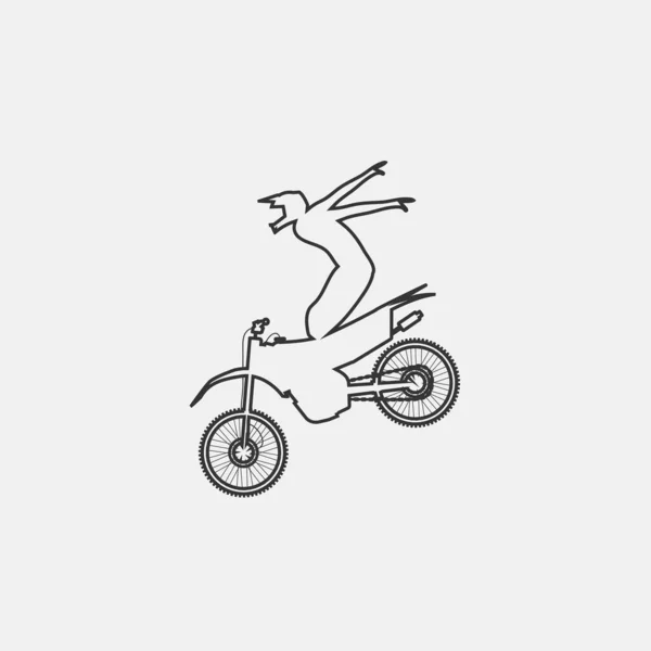 Illustration Vectorielle Icône Sport Moto Pour Site Web Conception Graphique — Image vectorielle