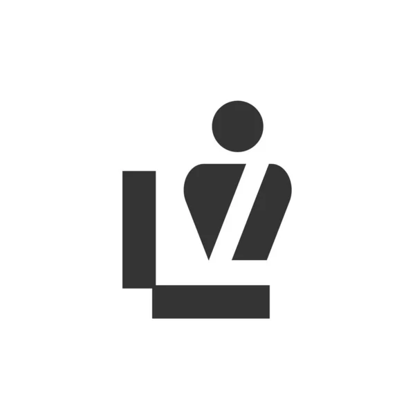 Benutzerdefinierte Flughafen Kontrolle Symbol Vektor Illustration Zeichen — Stockvektor