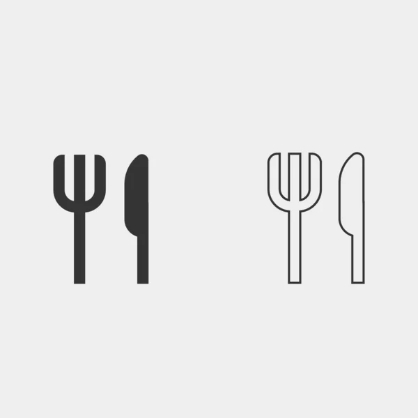 Cutlery Icon Vector Illustration Website Graphic Design — Stock Vector