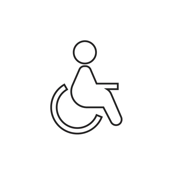 車椅子用アイコンベクトルイラストサイン — ストックベクタ