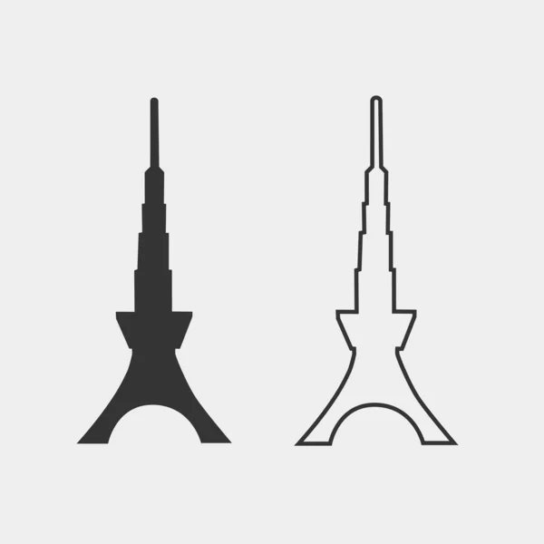Ilustração Vetor Ícone Torre Eiffel Para Web Site Projeto Gráfico —  Vetores de Stock