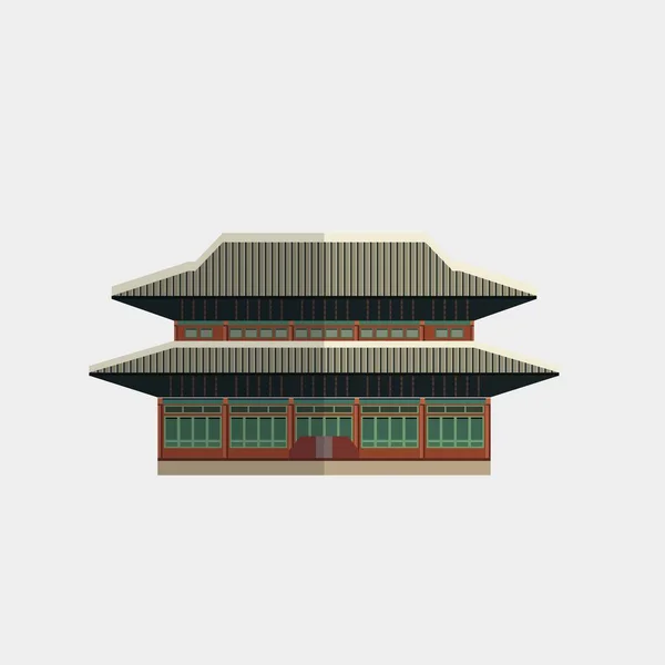 gyeongbokgung site ve grafik tasarımı için saray vektör çizimi