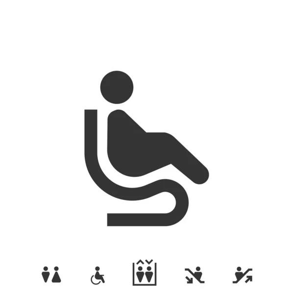 Значок Вітальні Значок Сидіння Векторний Знак Ілюстрації — стоковий вектор