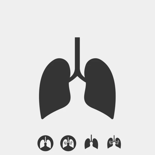 Ilustración Del Vector Del Icono Pulmones Para Sitio Web Diseño — Vector de stock