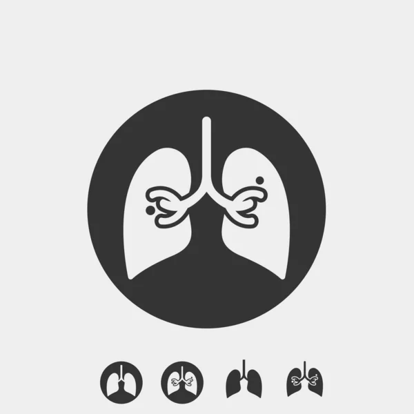Lungen Icon Vektor Illustration Für Website Und Grafikdesign — Stockvektor