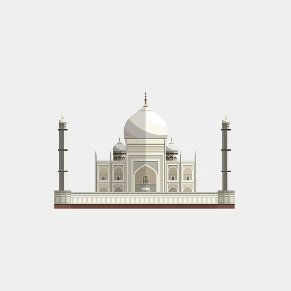 Taj Mahal Vektorillustration Für Website Und Grafikdesign — Stockvektor