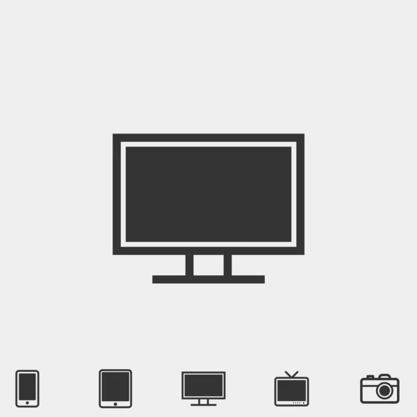 Monitor Pantalla Icono Vector Ilustración Para Sitio Web Diseño Gráfico — Vector de stock
