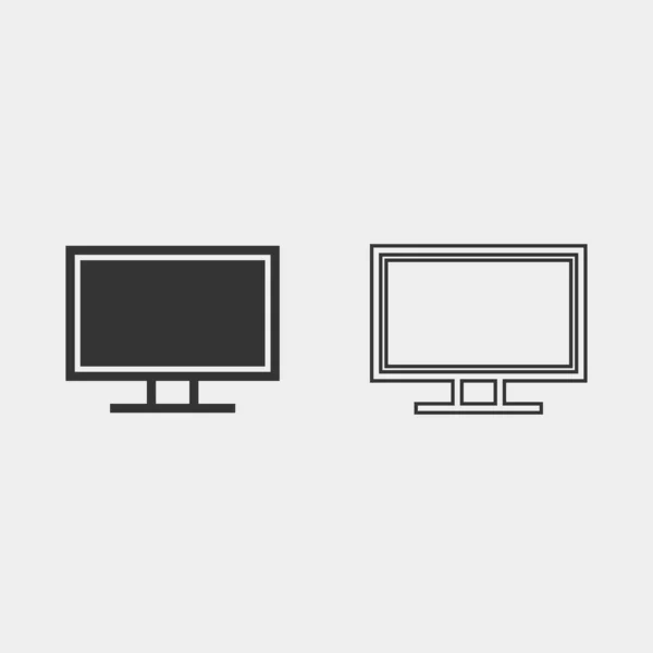 Monitor Pantalla Icono Vector Ilustración Para Sitio Web Diseño Gráfico — Vector de stock