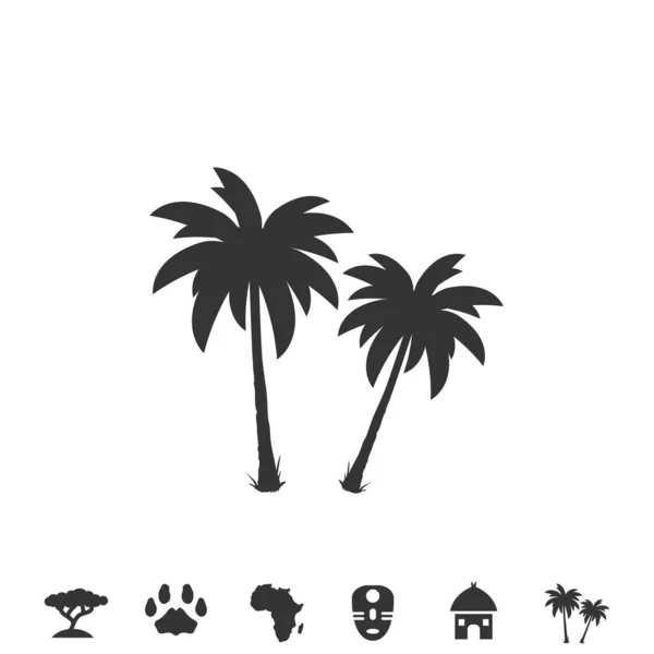 Palmiers Icône Vecteur Illustration Signe — Image vectorielle