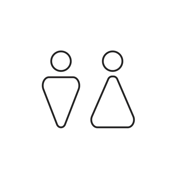 Toilette Symbol Vektor Illustration Zeichen — Stockvektor