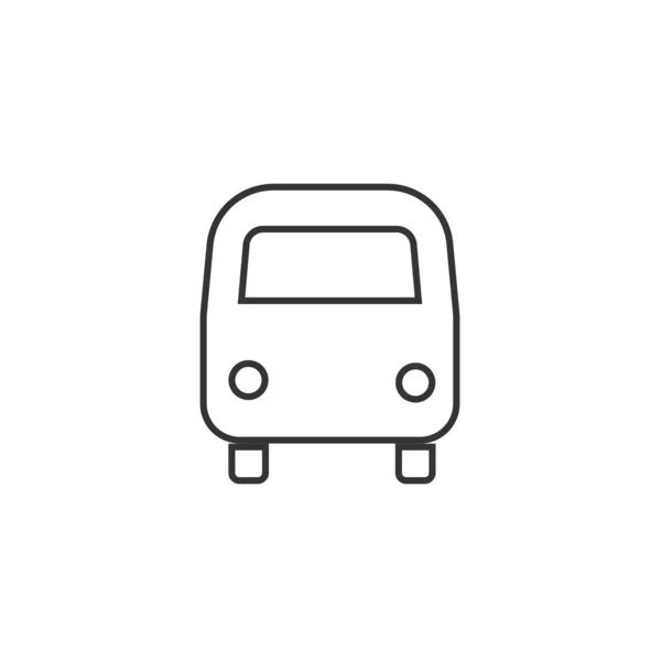 Bus Navette Icône Vectoriel Illustration Signe — Image vectorielle