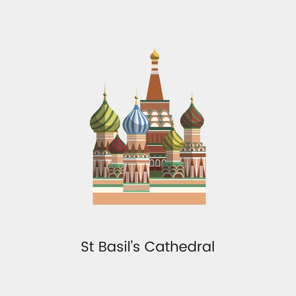 Basil Kathedraal Vector Illustratie Voor Website Grafisch Ontwerp — Stockvector