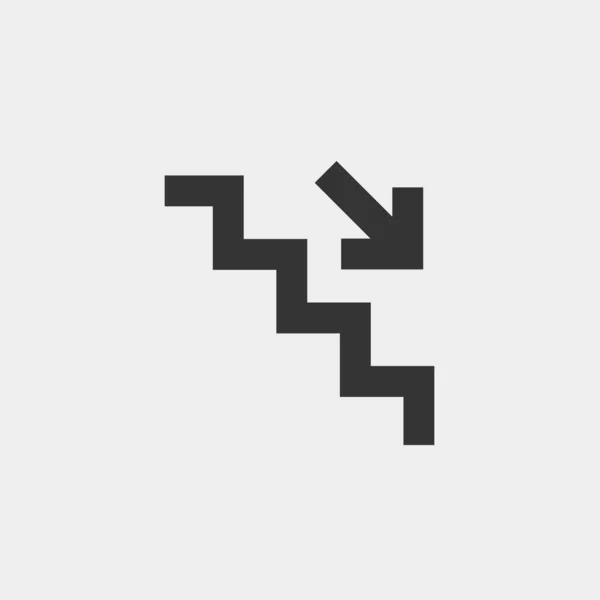 Escada Para Baixo Ícone Vetor Ilustração Para Site Design Gráfico — Vetor de Stock