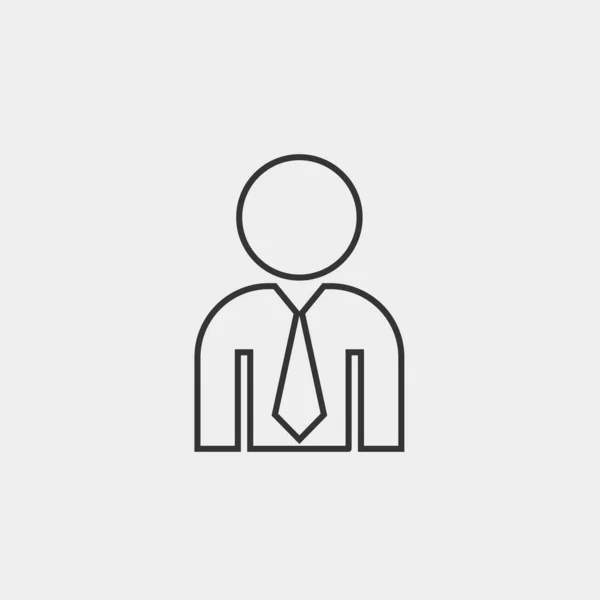 Business Man Kostym Ikon Vektor Illustration För Webbplats Och Grafisk — Stock vektor