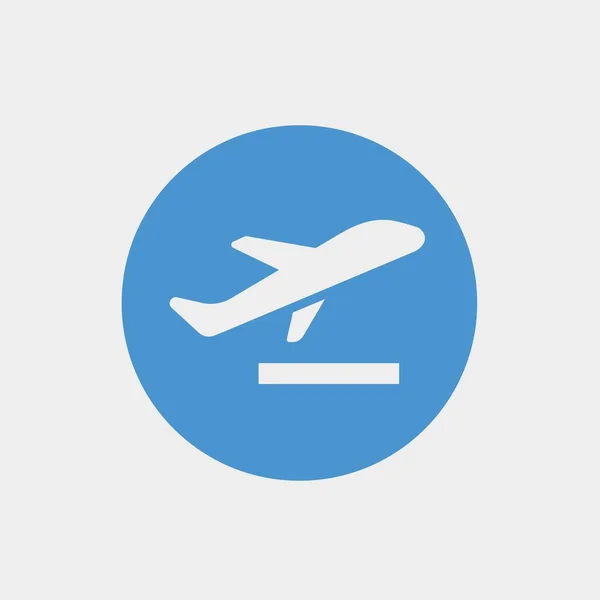 Flugzeug Startet Symbolvektorillustration Für Website Und Grafikdesign — Stockvektor