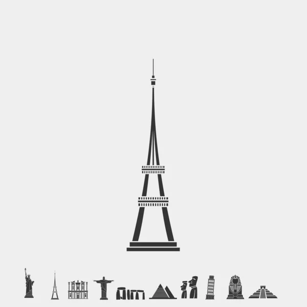 Eiffeltoren Pictogram Vector Illustratie Voor Website Grafisch Ontwerp — Stockvector
