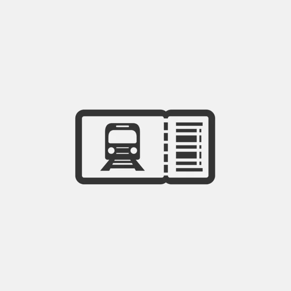 Icono Del Billete Tren Ilustración Vectorial Para Sitio Web Diseño — Archivo Imágenes Vectoriales