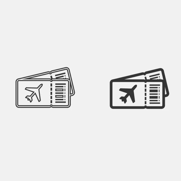 Icono Del Billete Avión Ilustración Vectorial Para Sitio Web Diseño — Vector de stock