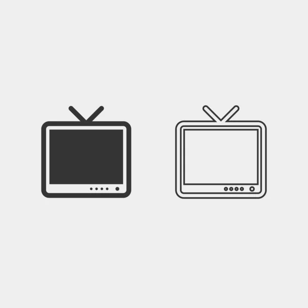 Εικονογράφηση Διάνυσμα Εικονίδιο Τηλεόρασης Για Την Ιστοσελίδα Και Γραφικό Σχεδιασμό — Διανυσματικό Αρχείο