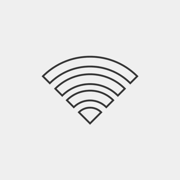 Wifi Wireless Internet Connection Icon Vector Illustration Para Website Design —  Vetores de Stock