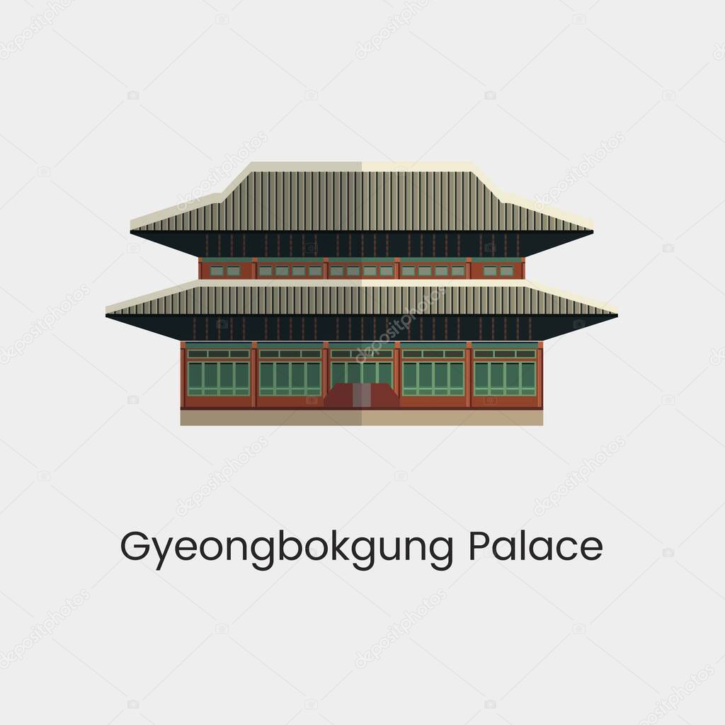 gyeongbokgung palace vector illustration for website and graphic design