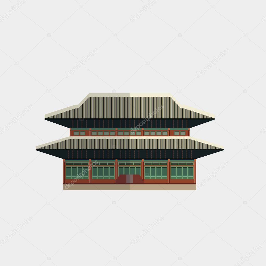 gyeongbokgung palace vector illustration for website and graphic design