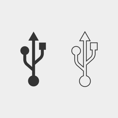 Web sitesi ve grafik tasarımı için flash disk vektör çizimi