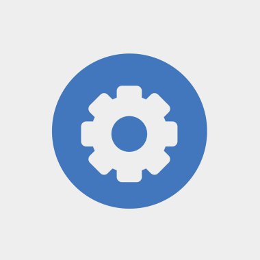 Web sitesi ve grafik tasarımı için dişli ayarları simgesi vektör çizimi