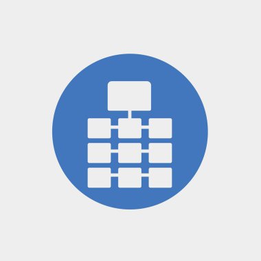 Web sitesi ve grafik tasarımı için hiyerarşi simgesi vektör çizimi