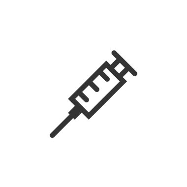 Web sitesi ve grafik tasarımı için şırınga enjeksiyon ikonu vektör çizimi