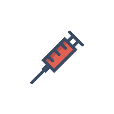 Web sitesi ve grafik tasarımı için şırınga enjeksiyon ikonu vektör çizimi