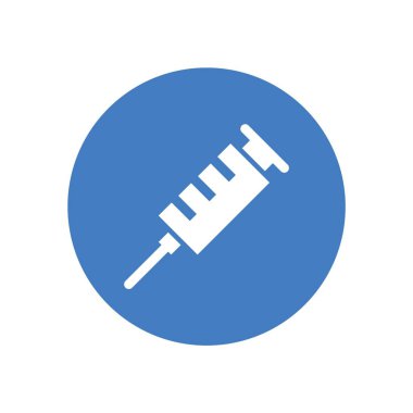 Web sitesi ve grafik tasarımı için şırınga enjeksiyon ikonu vektör çizimi