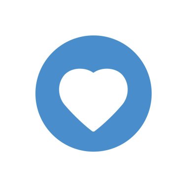 Web sitesi ve grafik tasarımı için kalp ikonu vektör illüstrasyonu