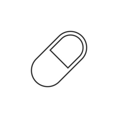 Web sitesi ve grafik tasarımı için hap ilacı ikonu vektör illüstrasyonu