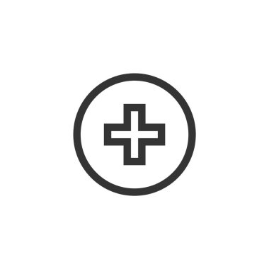 Web sitesi ve grafik tasarımı için tıbbi işaret simgesi vektör illüstrasyonu