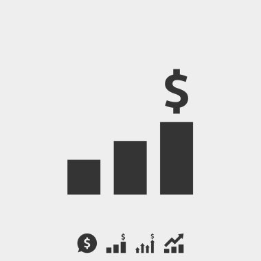 Web sitesi ve grafik tasarımı için ticari kar grafiği çizelgesi çizimi