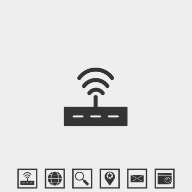 Web sitesi ve grafik tasarımı için internet yönlendirici vektör illüstrasyonu