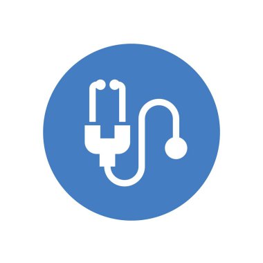 Web sitesi ve grafik tasarımı için stetoskop ikonu vektör çizimi