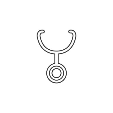 Web sitesi ve grafik tasarımı için stetoskop ikonu vektör çizimi