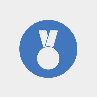 Web sitesi ve grafik tasarımı için madalya ikonu vektör illüstrasyonu