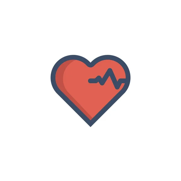 Icono Del Latido Del Corazón Ilustración Vectorial Para Sitio Web — Vector de stock