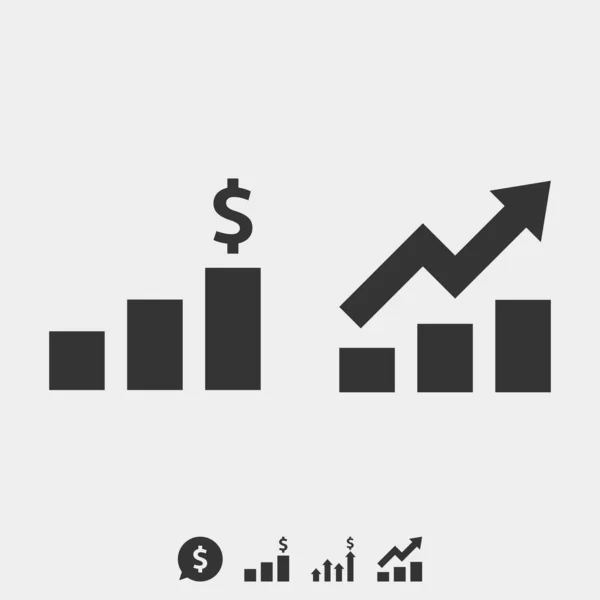 Web Sitesi Grafik Tasarımı Için Ticari Kar Grafiği Çizelgesi Çizimi — Stok Vektör