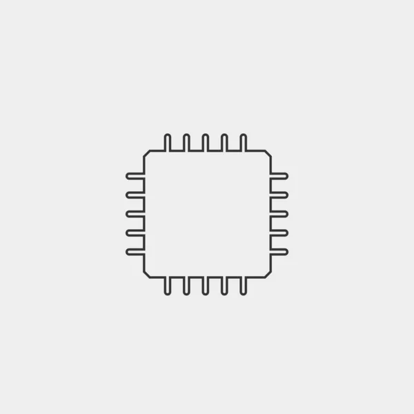 Ilustracja Wektora Cpu Dla Strony Internetowej Projektu Graficznego — Wektor stockowy